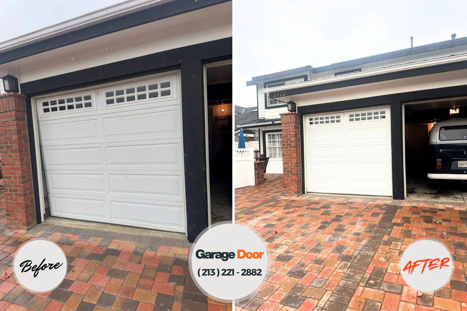 Before and after: garage door repair Camden, NJ